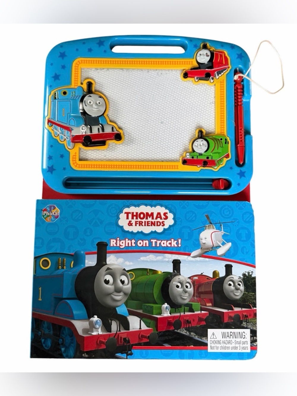 Thomas & Friends: Right on Track! Magnetic Drawing Board + Book - 2012 - Tested